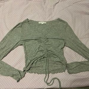 Drawstring crop top